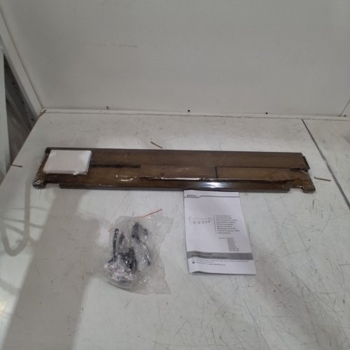 SMIBUY WALL-MOUNTED SHELF WITH COAT HOOKS, UTILITY HOOKS - 29" - WALNUT (MODEL: SBSHWL01) image 2