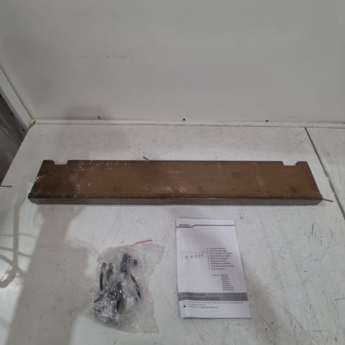 SMIBUY WALL-MOUNTED SHELF WITH COAT HOOKS, UTILITY HOOKS - 29" - WALNUT (MODEL: SBSHWL01) image 4