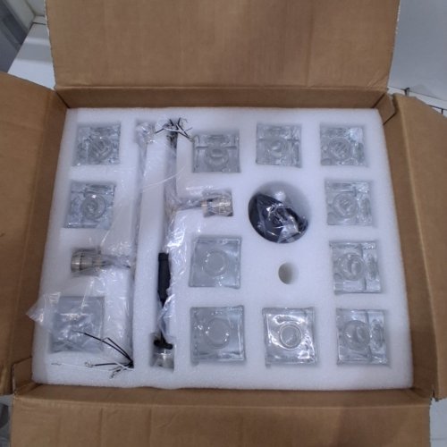 CRYSTAL CEILING LIGHT FIXTURE - SILVER - (ITEM: AM-0185-12MB-1-MA) image 4