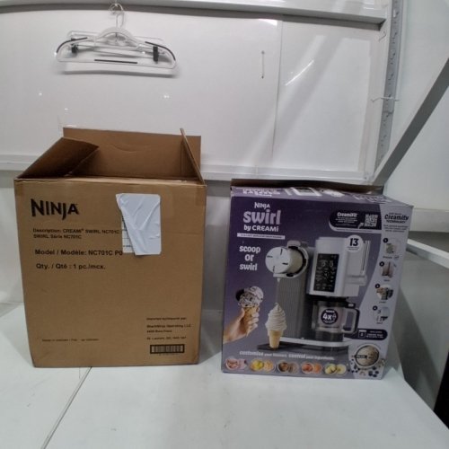 NINJA CREAMI SWIRL 12-IN-1 SOFT SERVE ICE CREAM & FROZEN TREAT MACHINE - BLACK/GREY - (MODEL: NC701C) image 8
