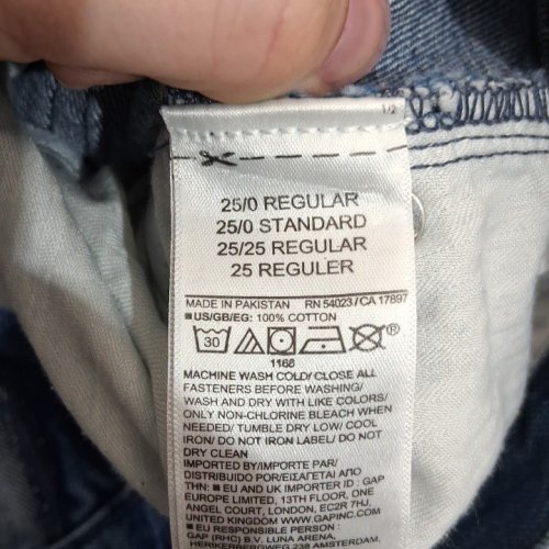 WOMENS GAP LOW RISE BARREL JEANS - REGULAR 25/0 - MEDIUM INDIGO (STYLE: 828745) image 3
