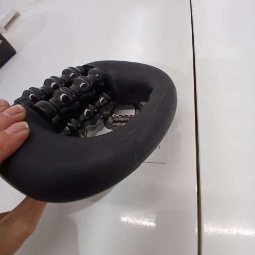 POWERED RECHARGEABLE HANDHELD 3 SPEED ROLLING MASSAGER - BLACK image 4