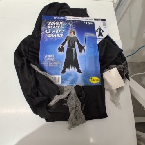 2PC BOYS PARTYHOLIC ZOMBIE REAPER COSTUME - OSFM - BLACK image 2