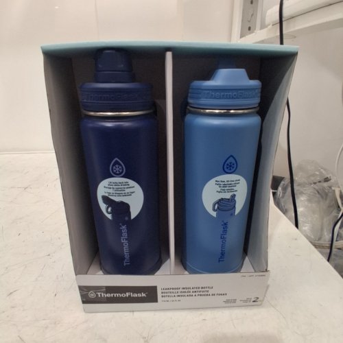2PC THERMOFLASK INSULATED BOTTLES - 24 OZ EACH - BLUE (ITEM: 2730866) image 5