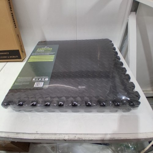 6PK PROSOURCEFIT PUZZLE EXERCISE MAT EVA FOAM INTERLOCKING TILES - 1/2" THICK - 24" X 24" - BLACK image 2