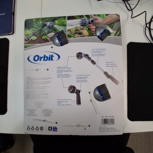 3PC ORBIT MULTI-PATTERN WATERING NOZZLES WITH TELESCOPIC WAND - 19" TO 24" - BLUE/GREY (MODEL: 1933983) image 3