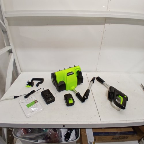 STEELITE 20V 4.0AH CORDLESS SNOW SHOVEL - 12" WIDTH, 20FT THROWING DISTANCE, QUICK CHARGER, DIRECTIONAL PLATE - GREEN/BLACK (MODEL: DY890-3) image 3