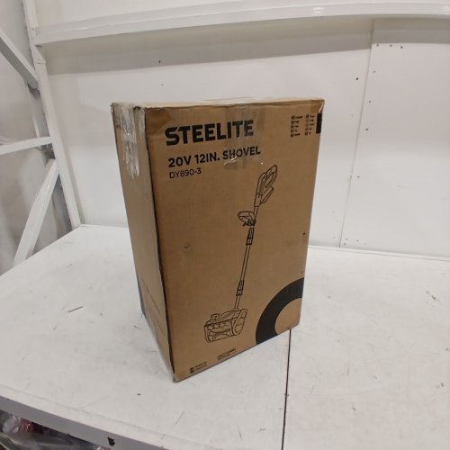 STEELITE 20V 4.0AH CORDLESS SNOW SHOVEL - 12" WIDTH, 20FT THROWING DISTANCE, QUICK CHARGER, DIRECTIONAL PLATE - GREEN/BLACK (MODEL: DY890-3) image 5