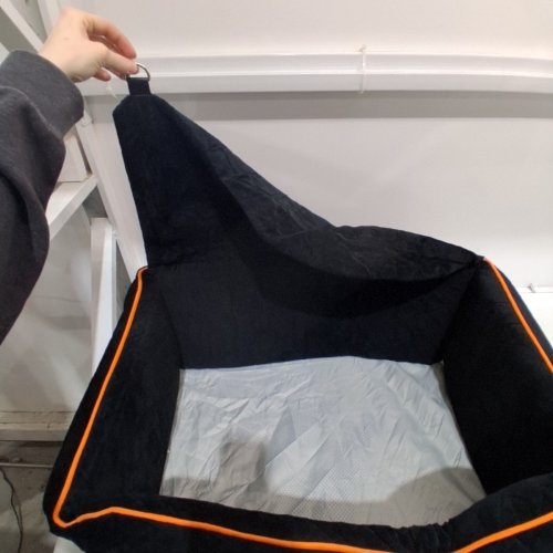 VAVOPAW DOG & PET CAR SEAT FOR SMALL TO MEDIUM PETS - 28" X 20" X 12" - BLACK/ORANGE/GREY image 5