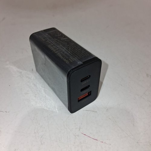 3-PORT GAN WALL CHARGER - USB/USB-C - 65W - BLACK (MODEL: DP-A127G65) image 2