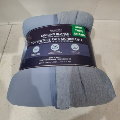 BERKSHIRE LIGHTWEIGHT COOLING BLANKET - KING - BLUE (MODEL: 1986201) image 2