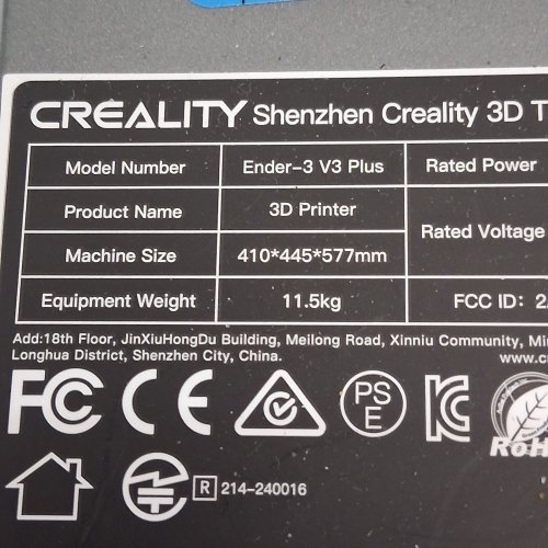 CREALITY ENDER-3 3D PRINTER - 300X300X330 BUILD VOLUME - BLACK/GREY (MODEL: V3 PLUS) image 6