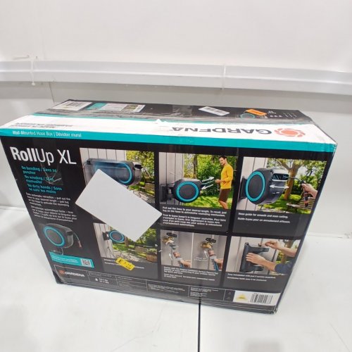 GARDENA FROST-PROOF WALL-MOUNTED AUTO-RETRACTABLE HOSE REEL - 115FT - BLUE / GREY (MODEL: 18630-37.000.00) image 5
