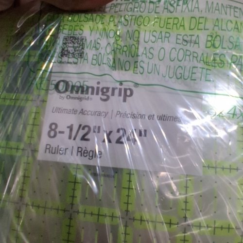 DRITZ OMNIGRIP NON-SLIP QUILTER'S RULER - 8.5" X 24" image 3