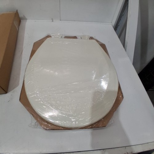 BEMIS MOLDED WOOD ELONGATED TOILET SEAT WITH EASY CLEAN - BISCUIT/LINEN (MODEL: 1500EC346) image 2