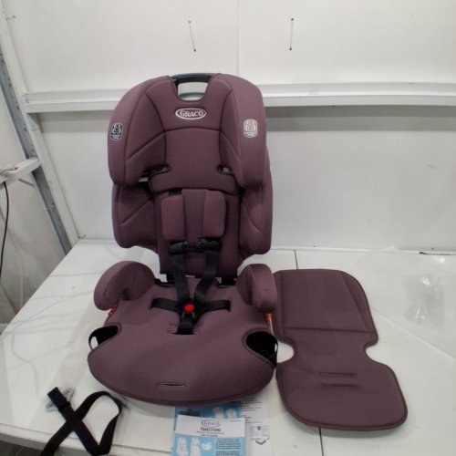 GRACO TRANZITIONS 3-IN-1 LIGHTWEIGHT ADJUSTABLE HEIGHT HARNESS BOOSTER CAR SEAT WITH CUP HOLDERS - 100LB MAX - PURPLE (MODEL: 2217080) image 3