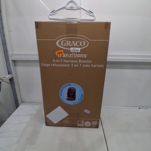 GRACO TRANZITIONS 3-IN-1 LIGHTWEIGHT ADJUSTABLE HEIGHT HARNESS BOOSTER CAR SEAT WITH CUP HOLDERS - 100LB MAX - PURPLE (MODEL: 2217080) image 5