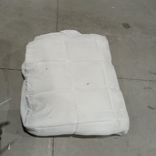 MEMORY FOAM MATTRESS TOPPER WITH COVER - KING - BLUE/WHITE image 3