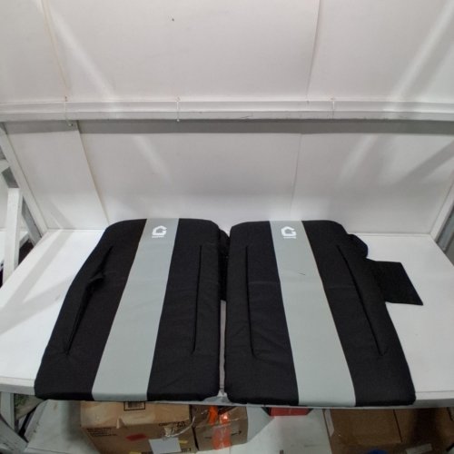2PK GARVEE PADDED FABRIC STADIUM SEATS - BLACK AND GRAY image 3