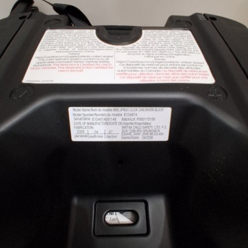 BRITAX UPNGO CLICK BACKLESS BOOSTER CAR SEAT WITH RIGID LUAS - 120LB - RAVEN BLACK (MODEL:E1D487A) image 2