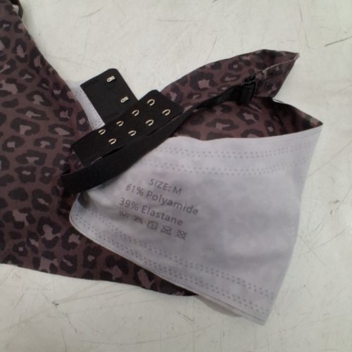 WOMAN'S WIRELESS PUSH UP BRA - MEDIUM - BROWN CHEETAH image 3