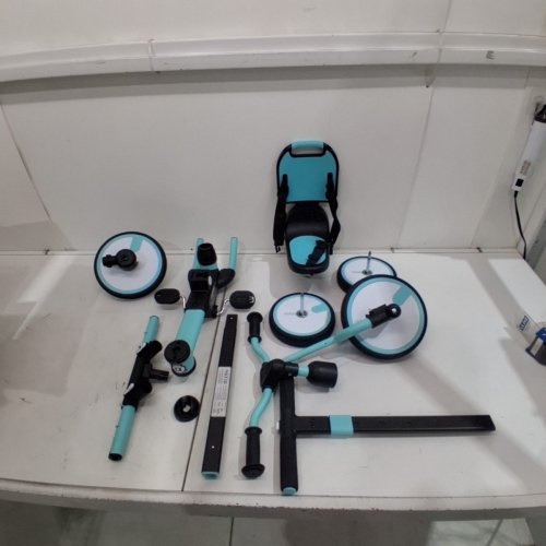 BESREY 5-IN-1 TODDLER TRICYCLE WITH BACKREST & HARNESS - 1-3 YEARS OLD - LIGHT BLUE/BLACK (MODEL: BR-KSE10) image 3