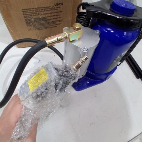 VEVOR AIR MANUAL HEAVY DUTY WELDED BOTTLE JACK WITH PUMP - 32 TON 10"-16.3" - BLUE (MODEL : MR8006-1) image 3