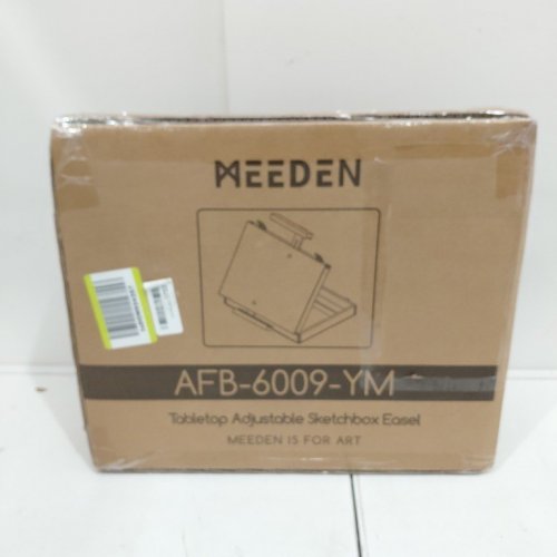 MEEDEN PORTABLE WOODEN TABLETOP EASEL WITH STORAGE - HOLDS 13" - 21" CANVASES - WALNUT (MODEL: AFB-6009-YM) image 7