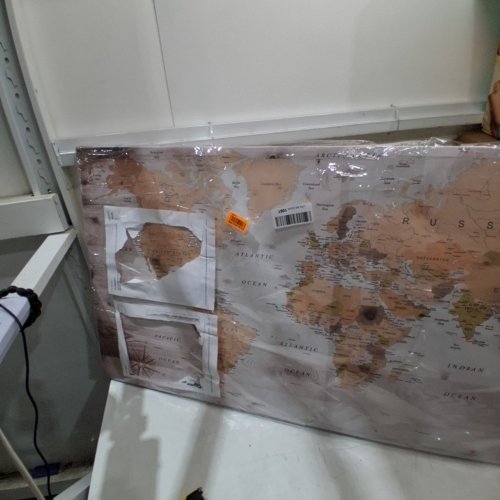 WORLD MAP POSTER CANVAS PRINT - 24" X 48" image 5