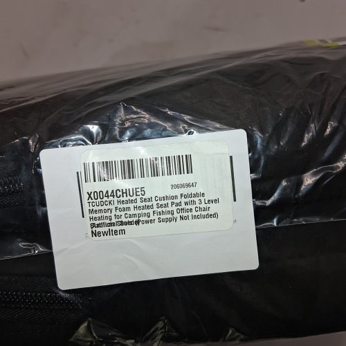 TCUDCKI FOLDABLE MEMORY FOAM HEATED SEAT CUSHION - 3 LEVEL HEATING - BLACK image 2