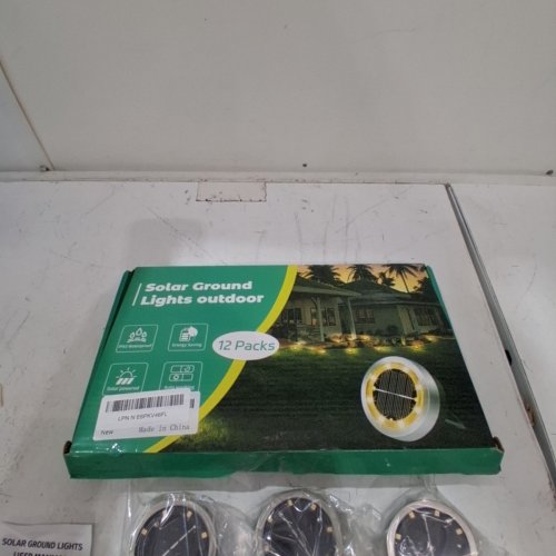 12PK OUTDOOR WATERPROOF LED SOLAR GROUND LIGHTS - BLACK image 5