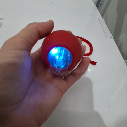 INTERACTIVE CAT TOY WITH MOTORIZED BALL AND STRING - GREY (MODEL: P02) image 2