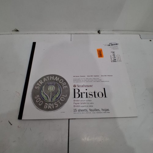 STRATHMORE BRISTOL 2-PLY VELLUM SURFACE PAPER PAD - 14" X 17" - 7 SHEETS - WHITE image 2