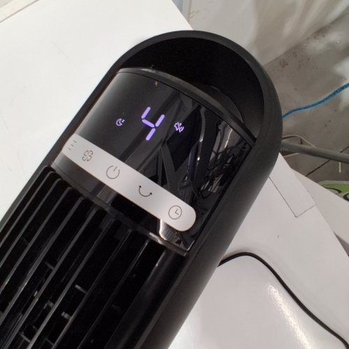 DREO OSCILLATING SMART TOWER FAN - 4 SPEEDS - 3 MODE - 28DB - 45W - BLACK (MODEL: DR-HTF017S) image 2
