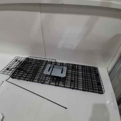 COLLAPSIBLE HUMANE LIVE ANIMAL CAGE TRAP - 32" - BLACK image 2