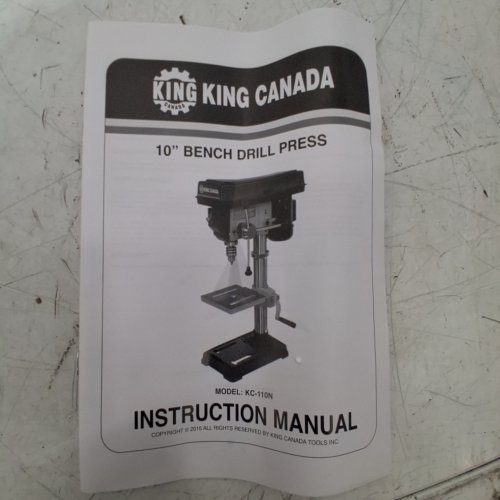 KING CANADA 10" BENCH DRILL PRESS (MODEL: KC-110N) image 4