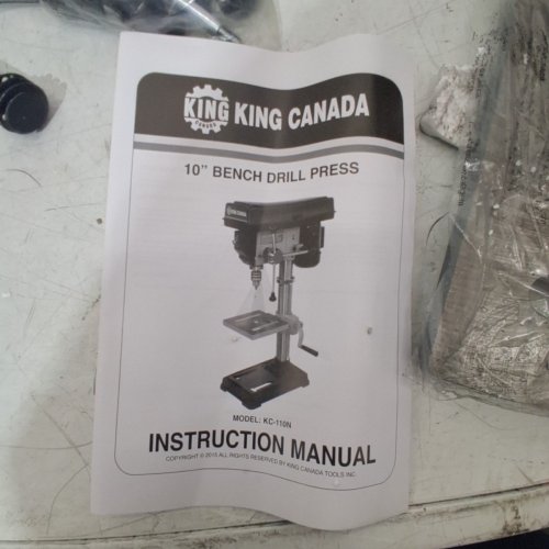 KING CANADA 10" BENCH DRILL PRESS (MODEL: KC-110N) image 10