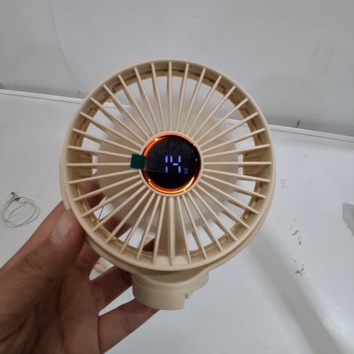 PORTABLE STROLLER CLIP ON FAN WITH LED DISPLAY - BEIGE (MODEL: M25) image 2