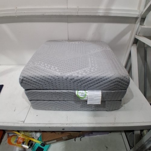 GRAND LIFE TRI FOLD BENCH CUSHION - 24" X 72" BLUE/GREY image 2