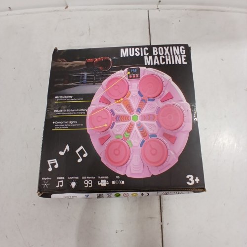 MUSICAL BOXING TARGET MACHINE WITH RHYTHM LIGHT AND BOXING GLOVES - BLACK (MODEL: CD8820) image 4
