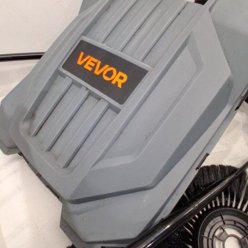 WALK-BEHIND MANUAL HAND PUSH FLOOR SWEEPER - 25.6" SWEEPING WIDTH - GRAY/BLACK (MODEL: S13-001A) image 3