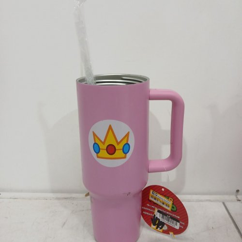 PYRAMID AMERICA SUPER MARIO TRAVEL TUMBLER WITH HANDLE AND STRAW - PINK (MODEL: MBWS0009) image 2