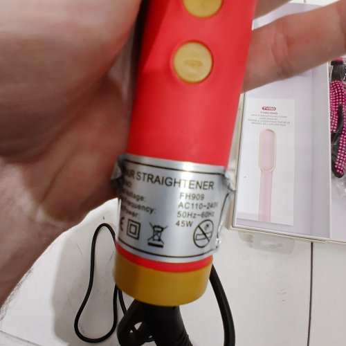 UNBRANDED HAIR STRAIGHTENING COMB WITH ACCESSORIES - RED image 4