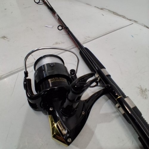 BPS OFFSHORE ANGLER POWER PLUS TROPHY ROD AND REEL SPINNER COMBO - MEDIUM HEAVY ACTION - 6FT 6" - LEFT/RIGHT HAND - RED/BLACK (MODEL:PT7060MHS) image 4