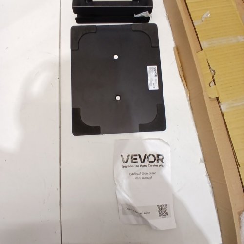 PEDESTAL SIGN STAND - 11.8" X 9.5" X 43" TO 81" - BLACK (MODEL: SW-03) image 3