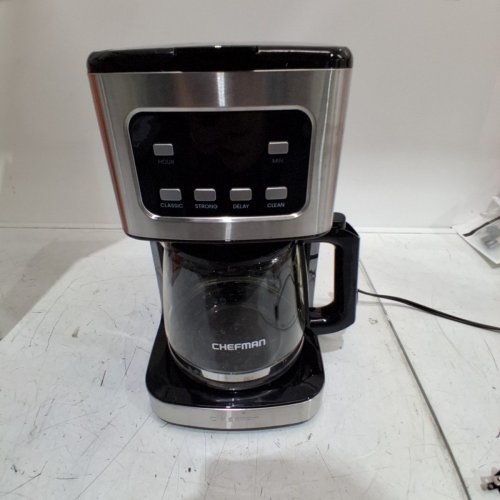CHEFMAN PROGRAMMABLE COFFEE MAKER WITH DIGITAL DISPLAY & AUTO -BREW FUNCTION - 12-CUP - STAINLESS STEEL (MODEL: RJ14-12-SQ)) image 3