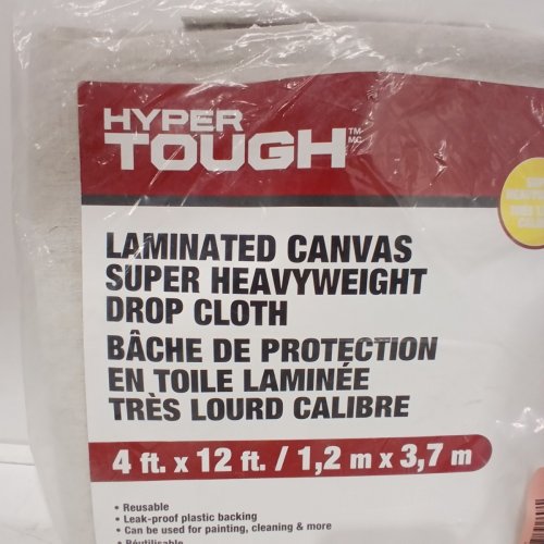 HYPER TOUGH LAMINATED CANVAS SUPER HEAVYWEIGHT DROP CLOTH - 4FT X 12FT image 3