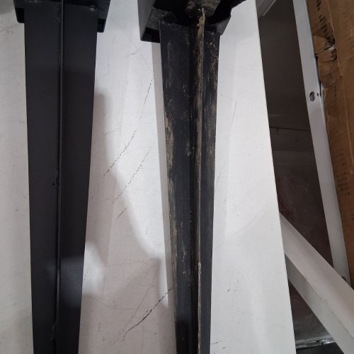 7PK FENCE POST ANCHOR GROUND SPIKES FOR FENCING - 4" X 4" X 36" OUTER DIAMETER/ 3.5" X 3.5" INNER DIAMETER - BLACK (MODEL: FX-3.5-24-8) image 3
