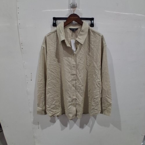 WOMEN'S LANE BRYANT BUTTON-DOWN SHIRT - 2X - CREAM (STYLE: KAMRYN LB0104) image 2