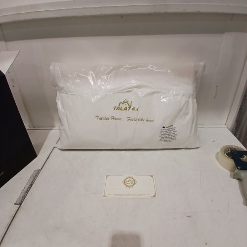 TALATEX 100% NATURAL PREMIUM LATEX PILLOW WITH REMOVABLE COVER - STANDARD - MEDIUM FIRMNESS - WHITE image 2